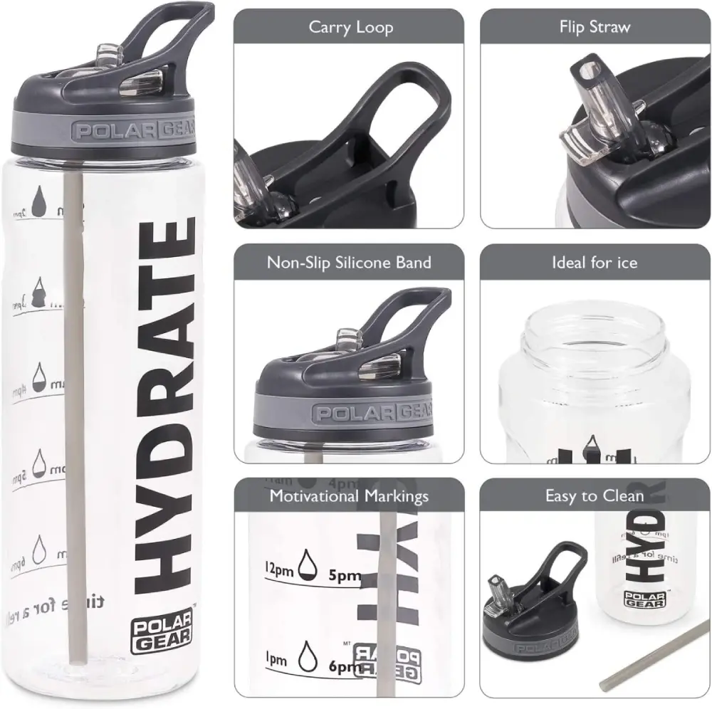 Polar Gear Reusable Water Bottle - Black 750ml