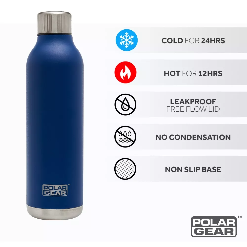 Polar Gear Premium Insulated Metal Water Bottle - Triple Layer Design