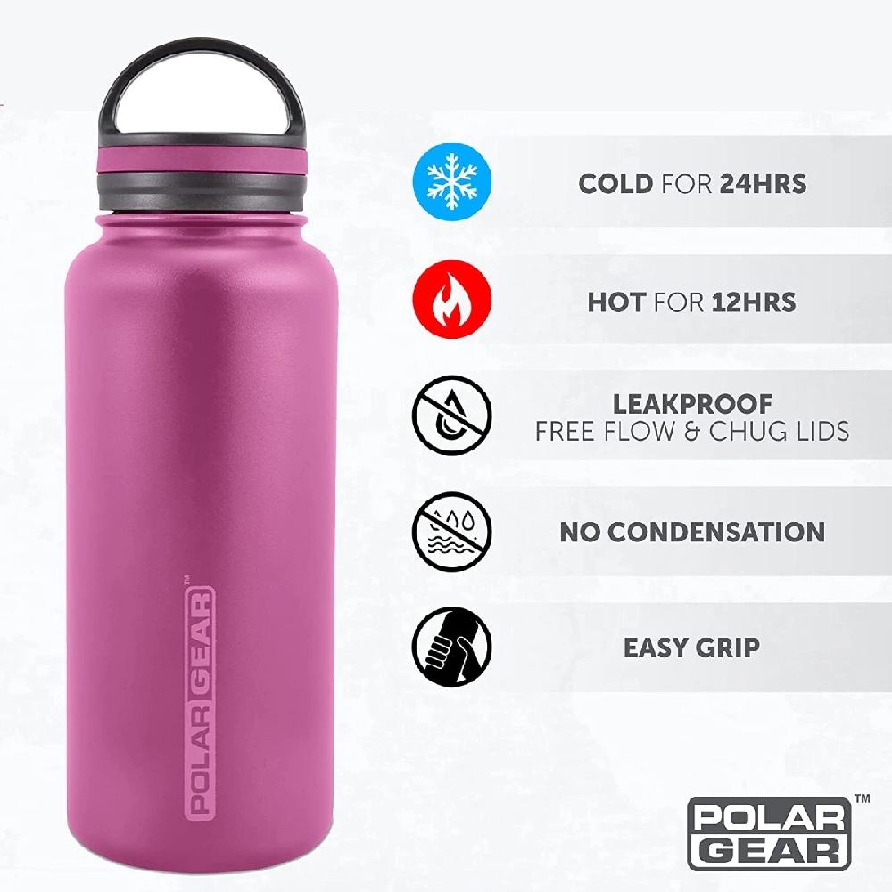 Polar Gear Stainless Steel Bottle 1 Litre -Vacuum Insulated Doubke Wall