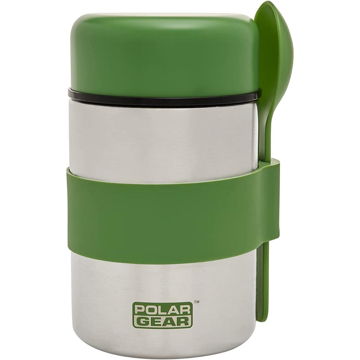 polar gear Stainless Steel Food Flask with Spoon -Ideal for Tin of Soup