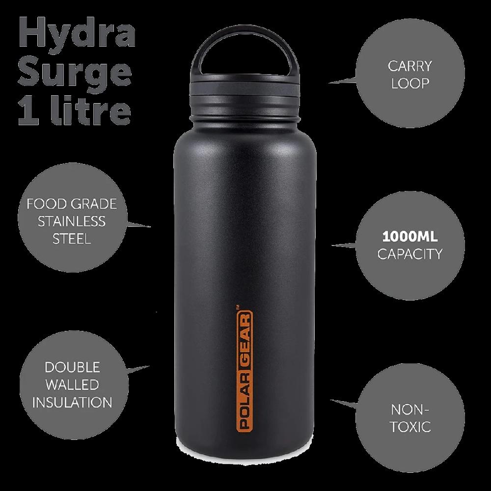 Polar Gear Stainless Steel Water Bottle 1 Litre - Packaged In Gift Tube