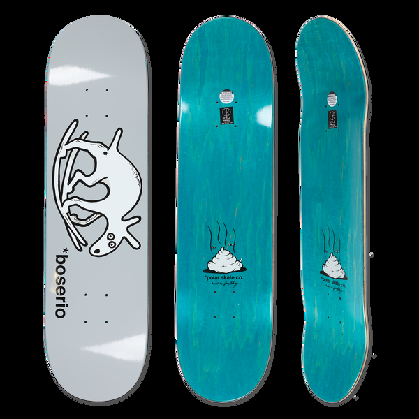 polar skate co. Deck | Nick Boserio - Useless Wooden Dog - Grey
