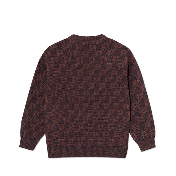 Polar Skate Co. George Sweater | P Pattern - Navy/Orange