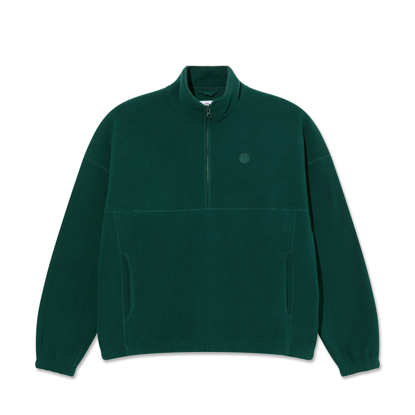 polar skate co. Ivan Half Zip Sweatshirt - Dark Emerald