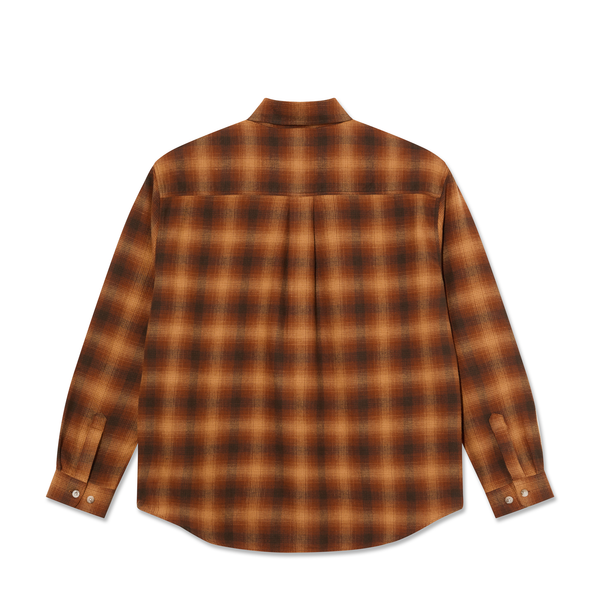 Polar Skate Co. Mitchell LS Shirt | Shadow Check - Caramel