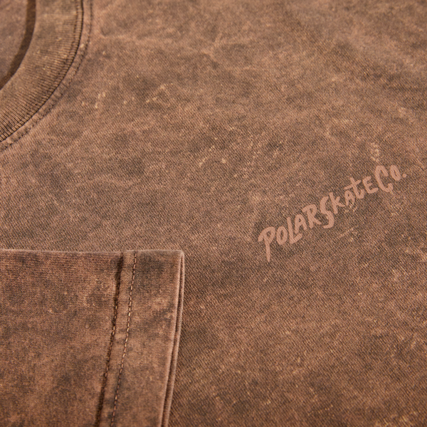 Polar Skate Co. Acid Tee | Surf Logo - Brown