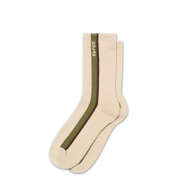 polar skate co. Business Socks | Side Stripe - Beige