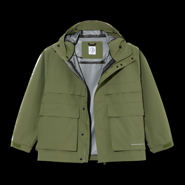Polar Skate Co. Cargo Shell Jacket - Moss Green