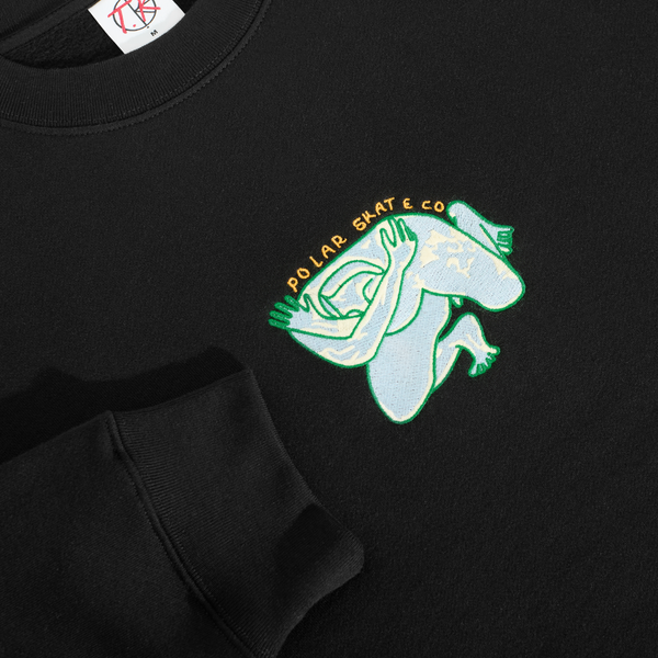 Polar Skate Co. Dave Crewneck | Shy Bow - Black