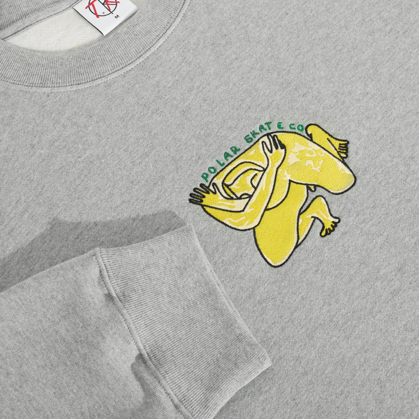 Polar Skate Co. Dave Crewneck | Shy Bow - Heather Grey