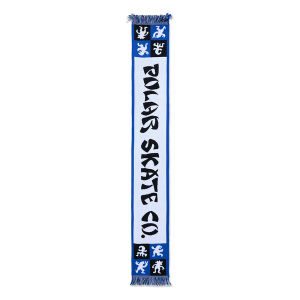 Polar Skate Co. Football Scarf | Checkers - Blue