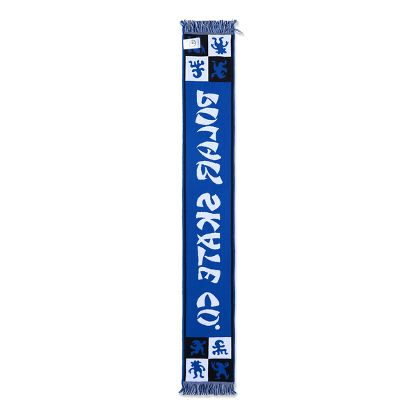 Polar Skate Co. Football Scarf | Checkers - Blue