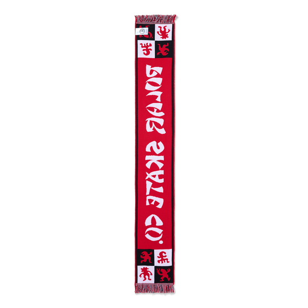 Polar Skate Co. Football Scarf | Checkers - Red