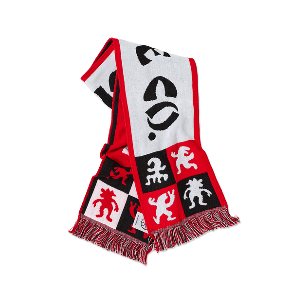 polar skate co. Football Scarf | Checkers - Red