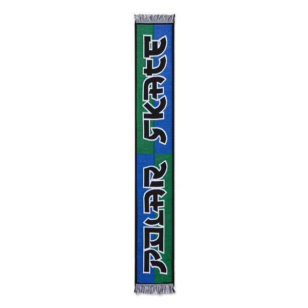 Polar Skate Co. Football Scarf | Squares - Blue / Green