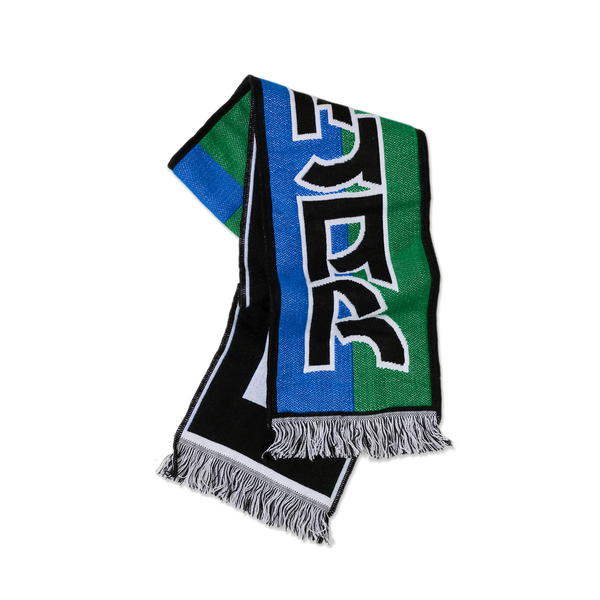 polar skate co. Football Scarf | Squares - Blue / Green