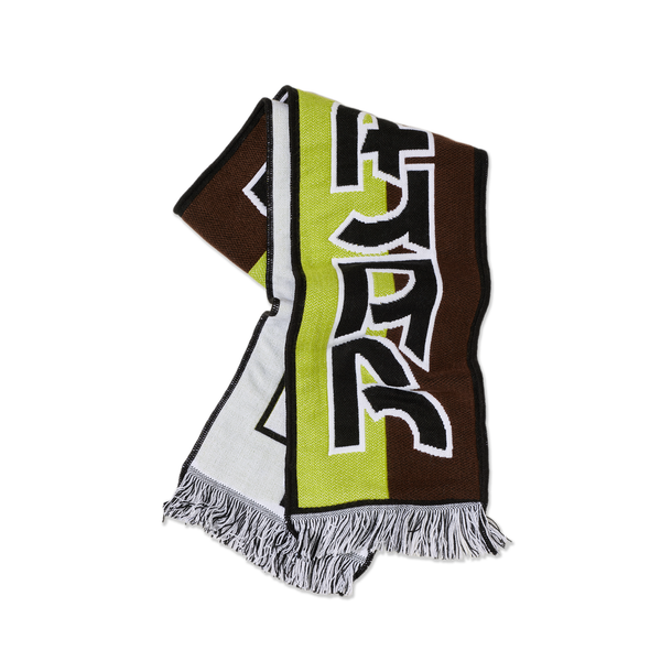polar skate co. Football Scarf | Squares - Green/Brown