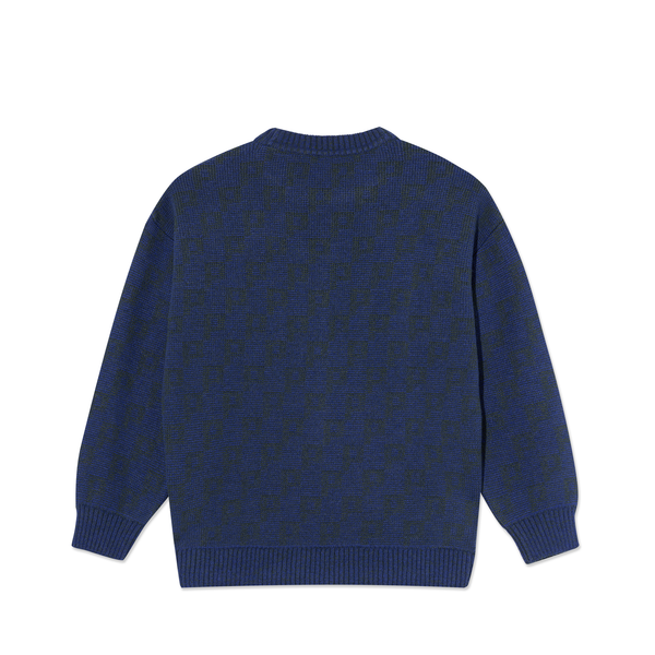 Polar Skate Co. George Sweater | P Pattern - Blue/Green