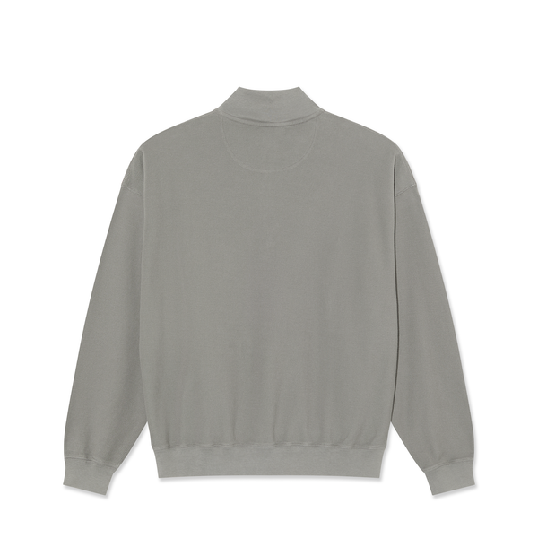 Polar Skate Co. Half Zip LS Shirt | Pique - Grey