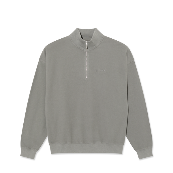 Polar Skate Co. Half Zip LS Shirt | Pique - Grey