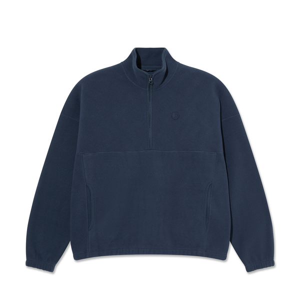 polar skate co. Ivan Half Zip Sweatshirt - Grey Blue