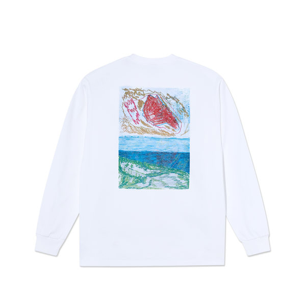 Polar Skate Co. LS Tee | Dunes - White