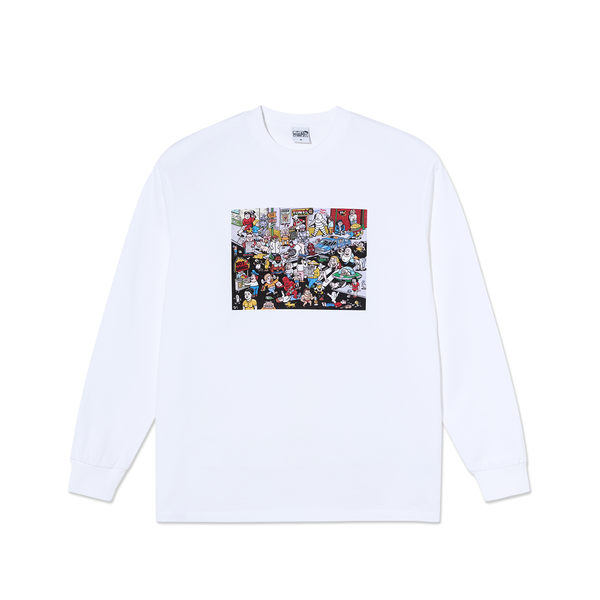 polar skate co. LS Tee | Street Corner - White