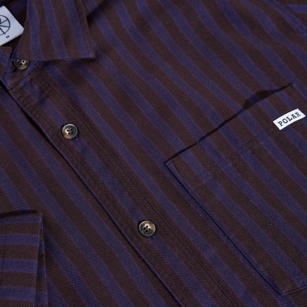Polar Skate Co. Mitchell Shirt - Purple/Chocolate