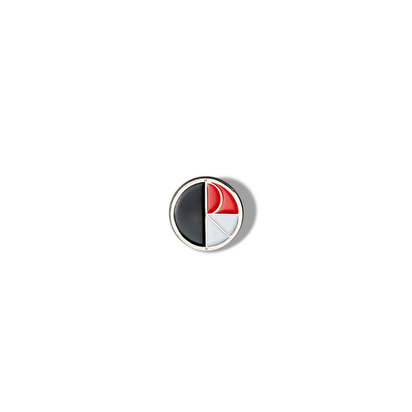 polar skate co. Pin | Fill Logo - Silver / Black / Red