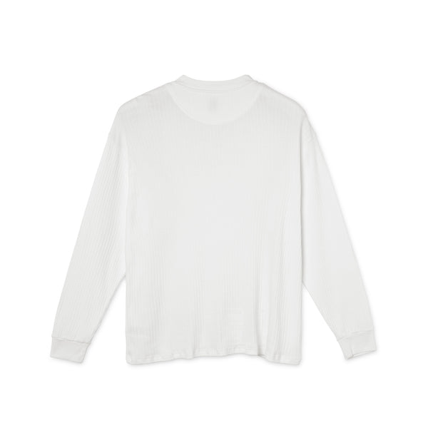 Polar Skate Co. Rib Henley LS Shirt - Cloud White