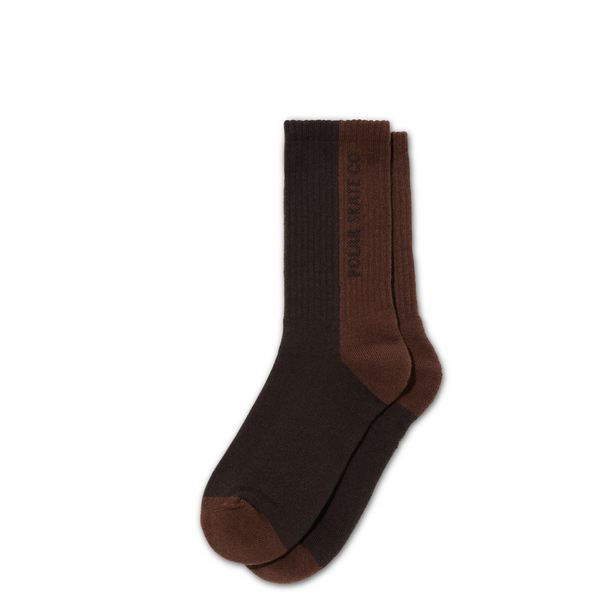 polar skate co. Rib Socks | 50/50 - Brown