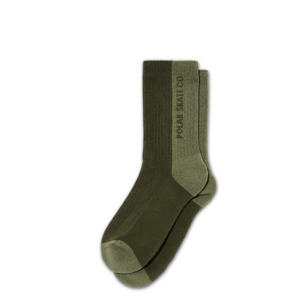 polar skate co. Rib Socks | 50/50 - Uniform Green