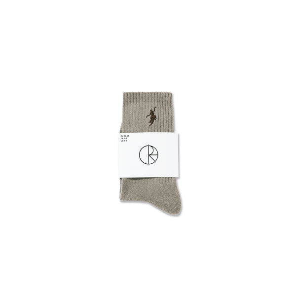 Polar Skate Co. Rib Socks | No Comply - Sand / Brown