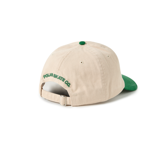 Polar Skate Co. Sai Cap | Stroke Logo - Ecru / Green