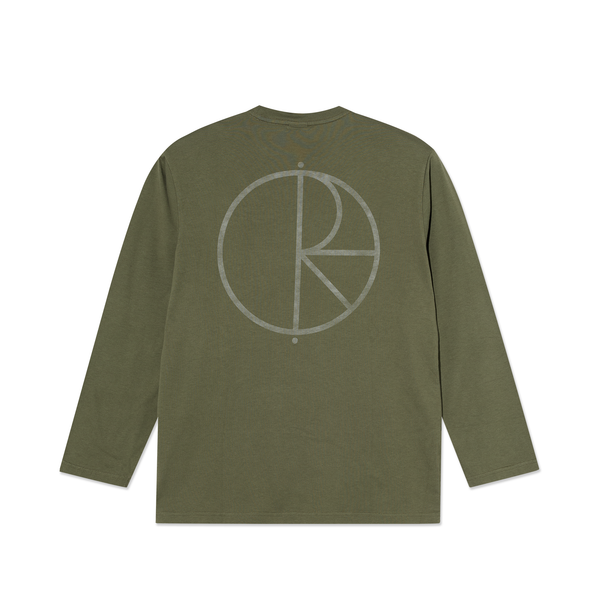 Polar Skate Co. Steve Tee LS | Stroke Logo - Army Green