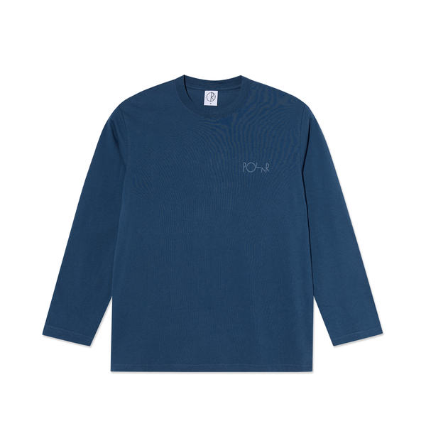 polar skate co. Steve Tee LS | Stroke Logo - Space Blue
