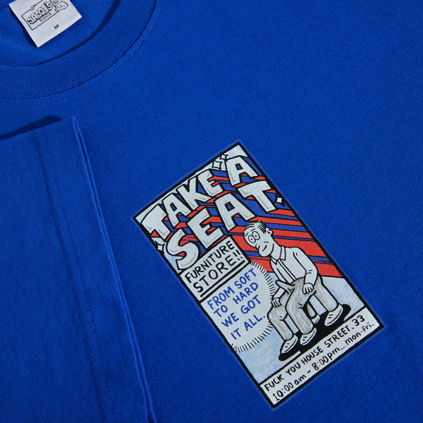 Polar Skate Co. Tee | Take A Seat - Egyptian Blue