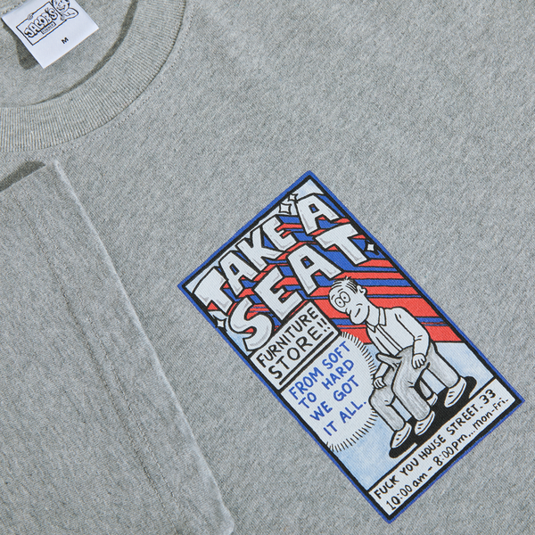Polar Skate Co. Tee | Take A Seat - Heather Grey