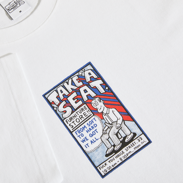 Polar Skate Co. Tee | Take A Seat - White