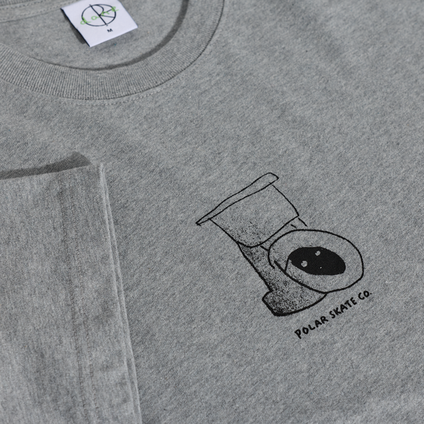 Polar Skate Co. Tee | Toilet - Heather Grey