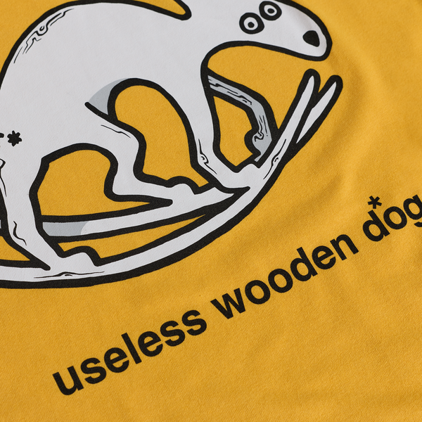Polar Skate Co. Tee | Useless Wooden Dog - Yellow