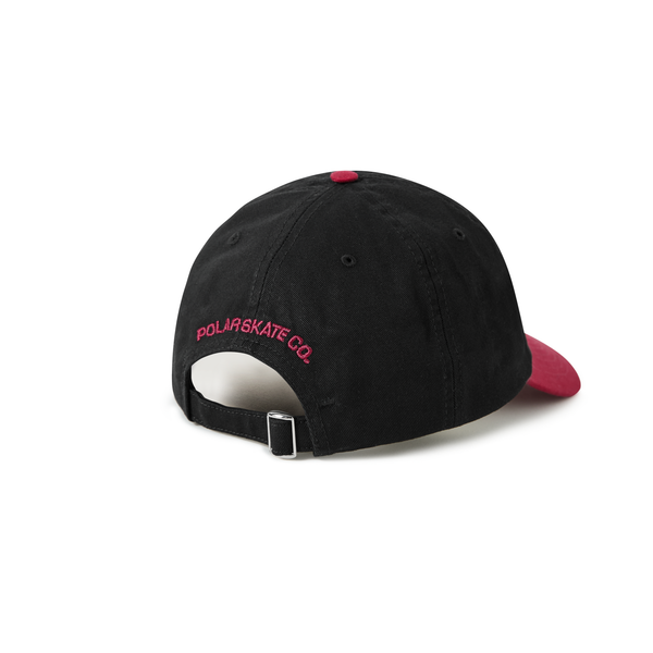 Polar Skate Co. Sai Cap | Stroke Logo - Black / Redcurrant