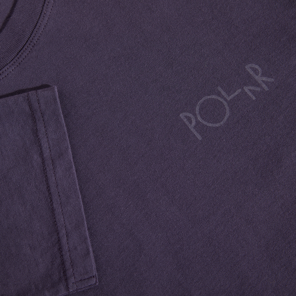 Polar Skate Co. Steve LS Tee | Stroke Logo - Dark Violet