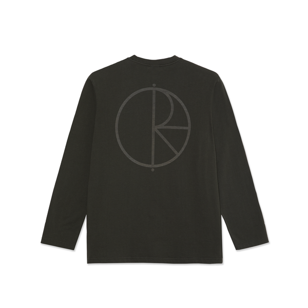 Polar Skate Co. Steve LS Tee | Stroke Logo - Dirty Black