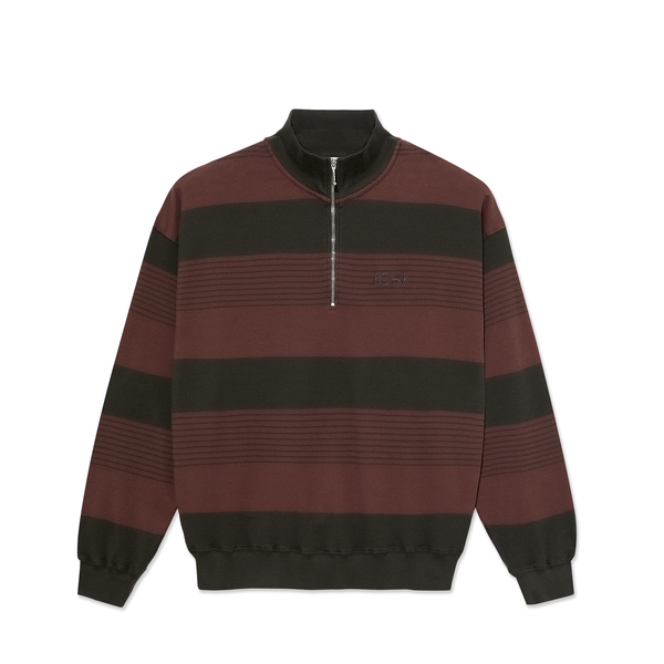 Polar Skate Co. Surf Half Zip LS Shirt - Dirty Black/Brownstone