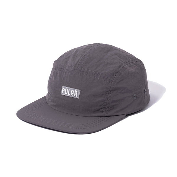 poler stuff FURRY FONT NYLON 5 PANEL CAP GRAY