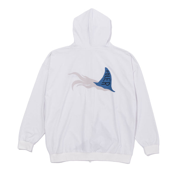 Poler Stuff FURRY FONT QUICK DRY ZIP HOOD WHITE
