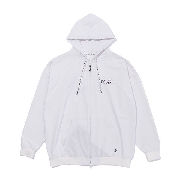 poler stuff FURRY FONT QUICK DRY ZIP HOOD WHITE
