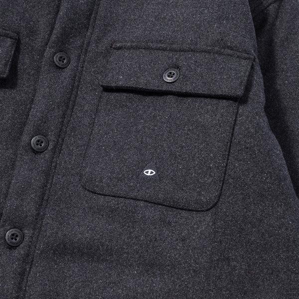 Poler Stuff INSULATED WOOL OVERSHIRT JACKET BLACK