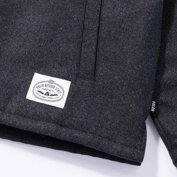 Poler Stuff INSULATED WOOL OVERSHIRT JACKET BLACK